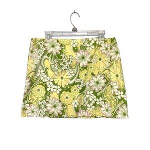 Sweet Lily Floral‎ Print Wrap Mini Skirt Women’s Size Petite Large
